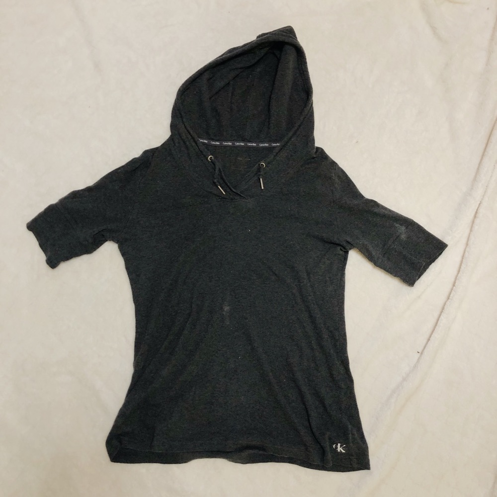 CALVIN KLEIN short sleeved hoodie top
